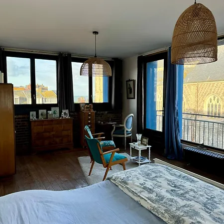 Semesterbostad La Maison Bleue, Terrasses Et Vue Panoramique Le Tréport