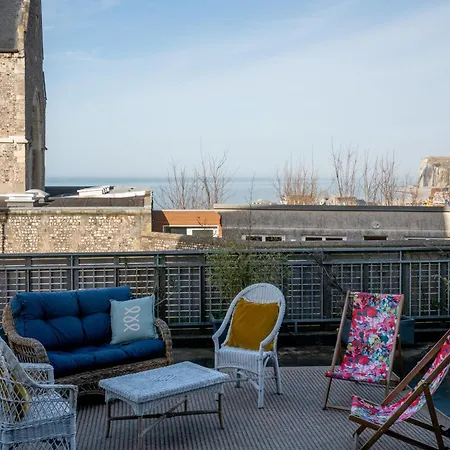 Semesterbostad La Maison Bleue, Terrasses Et Vue Panoramique Le Tréport