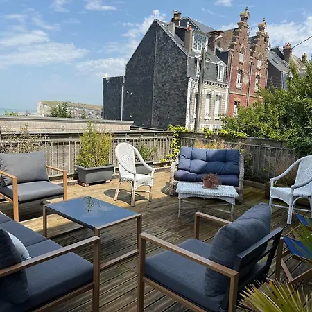 Semesterbostad La Maison Bleue, Terrasses Et Vue Panoramique Le Tréport